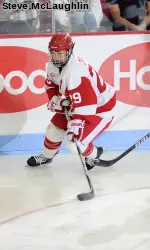 Sophomore forward Marie-Philip Poulin notched an assist in her first game since Oct. 1.