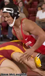 Redshirt junior Nestor Taffur earned a 10-2 major decision at 157.