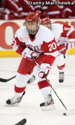 Junior forward Isabel Menard notched the first two goals of the game and added an assist in the third for a three-point afternoon.