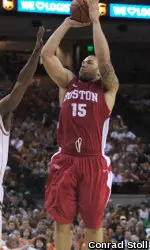 Sophomore Dom Morris had his first double-double since playing at Boston College on Dec. 3.