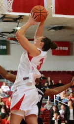 Senior Caroline Stewart led BU with 14 points and nine rebounds.