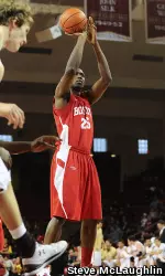 Senior Patrick Hazel finished with 10 points, seven rebounds, one block and one steal.