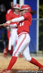 Senior Melanie Delgado's single to left field in the bottom of the 10th drove in the game winning run.