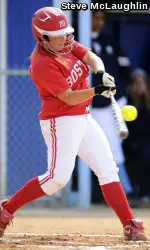 Sophomore Megan Volpano drove in the first run of the game for the Terriers.