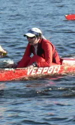 Senior Kayla Rivers will cox the varsity eight boat on Saturday.