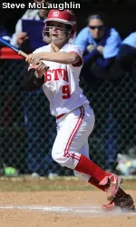 Sophomore Jayme Mask leads conference with a .385 batting average.