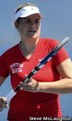 Junior Vivien Laszloffy rallied from a set down before falling in the third at No. 1 singles.