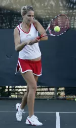 Senior Petra Santini won her No. 5 singles and No. 3 doubles matches.