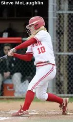 Sophomore Amy Ekart hit a grand slam in the first game of the doubleheader.