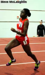 Acheampong won the 200m dash (25.84) and was part of a the 4x400m relay team that set a facility record with a time of 3:55.19.