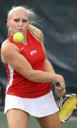Two-time America East Player of the Year Stefanie Nunic won her final match in a BU uniform.