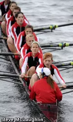 BU's third varsity eight boat led the Terriers with a silver medal.