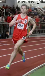 Sophomore Rich Peters placed sixth in the 1500m run (3:44.66) to earn three points for BU.
