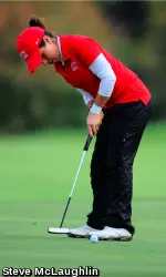 Sophomore Flor Canedo finished tied for fifth place (79-74) to lead the Terriers.