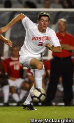 Junior Derek McCaffrey leads BU in points with three (1g, 1a).