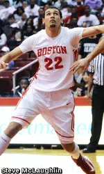 Freshman Nathan Dieudonne (11 pts.) was one of six Terriers in double figures.