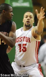 Senior Dom Morris earned his seventh career double-double with 27 points and 10 rebounds.