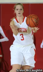 Leading 48-47 with 55s left, sophomore Katie Poppe scored BU's final four points to seal the win.