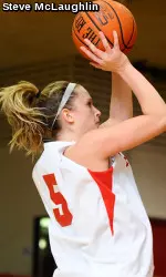 Senior Melissa Gallo connected on a career-high four 3-pointers.