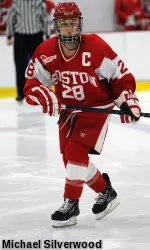 Senior captain Louise Warren scored two goals in the Terriers' 3-1 win at UNH on Nov. 1.