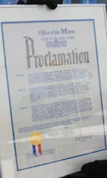 In honor of BU's visit, Nov. 30th was proclaimed "Ice Hockey in Harlem Day" in New York City