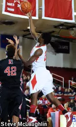 Senior Rashidat Agboola led BU with 19 points.