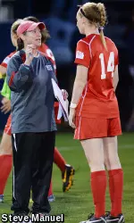 19th-year head coach Nancy Feldman led BU to the Patriot League Championship.