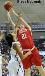 Junior Mollie McKendrick recorded her first career double-double (16 rbs, 14 pts) on Sunday.