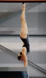 Senior Melinda Matyas competed in her fourth straight NCAA Zone A Diving Championships.