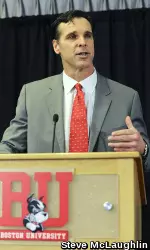 Former BU captain David Quinn ('89) becomes the program's 11th head coach.
