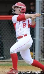 Sophomore Emily Felbaum hit a two-out two-RBI double in the second inning.