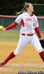 Senior Whitney Tuthill currently ranks fifth all-time at BU with 50 wins and eighth in strikeouts (326).