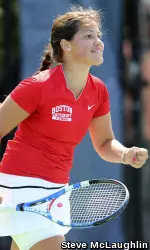 Leonie-Charlotte Athanasiadis repeated as the America East's top women's tennis scholar athlete.