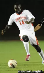 Junior Dominique Badji was one of two forwards named to the preseason All-Patriot League Team.