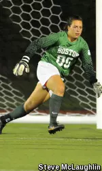 Senior Andrea Green made a season-high five saves for her third shutout of the year.