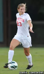 Sophomore McKenzie Hollenbaugh and the BU defense have recorded four shutouts at home this year.