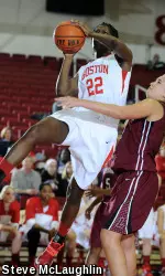 Senior Rashidat Agboola posted her second double-double of the season on Sunday (13 points, 13 rebounds).