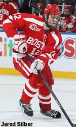 Freshman Dillon Lawrence scored his first goal as a Terrier.