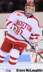 Sophomore Matt Grzelcyk scored his third goal of the season.