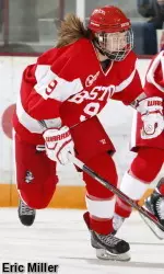 Junior Sarah Lefort scored six points (2g, 4a) in three games last season against Maine.