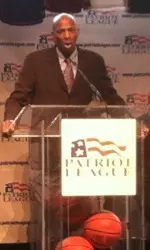 Joe Jones greets the media at the podium.