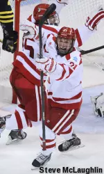 Matt Lane celebrates after scoring the game-winner.