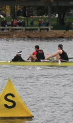 The varsity eight boat was the fourth fastest amongst collegiate crews at the Head of the Charles.
