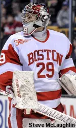 Junior goaltender Matt O'Connor and the Terriers are set to hit the ice.