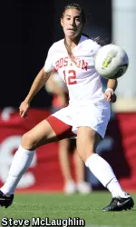 Jenna Fisher tied the game in the second half, scoring her sixth goal this season.