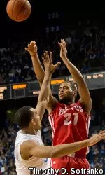 Sophomore Cedric Hankerson drained five 3-pointers en route to a career-high 24 points.