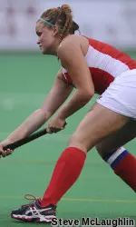 Junior Rachel Coll and the Terriers take on American in Friday's semifinal round.