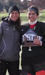PL Tournament MVP Valentina Cerda Eimbcke stopped seven shots to help BU clinch first NCAA berth in seven years.