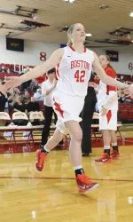 Freshman Kara Sheftic led the team against URI with a career-high 12 points.