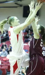 Freshman Kara Sheftic matched her career-high with 12 points.